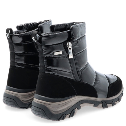 Damskie śniegowce z zamkami - CAPRICE 9-26436-43 CZARNE