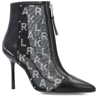 Botki na szpilce premium - KARL LAGERFELD SARABANDE KL30955 CZARNE