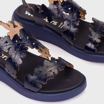 Hiszpańskie sandały - WONDERS C-6551 GRANATOWE