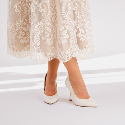 Ślubne szpilki - KOTYL 8517 ECRU PERŁA