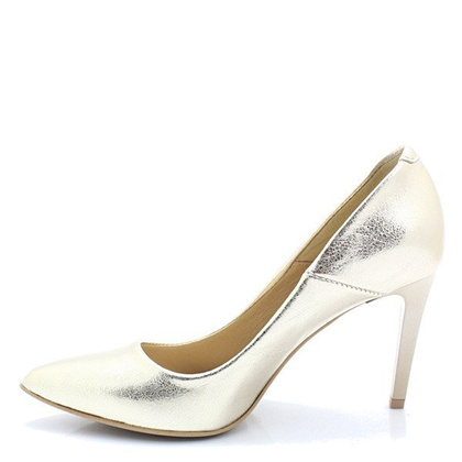 Klasyczne szpilki damskie - TYMOTEO 2659 ZŁOTE