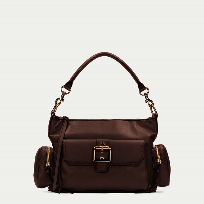 Hiszpańska torebka damska - HISPANITAS BI254140 BRĄZOWA