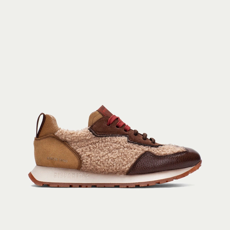 Hiszpańskie sneakersy damskie - HISPANITAS HI254209 BRĄZOWE