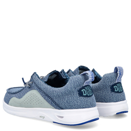Lekkie półbuty męskie - HEY DUDE WALLY HEY20 MESH NIEBIESKIE
