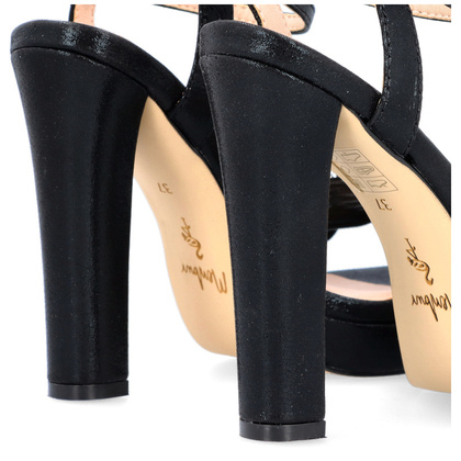 Sandały na platformie - MENBUR 24273 CZARNE