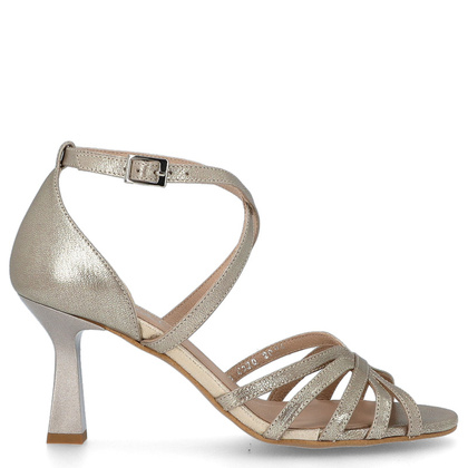 Skórzane sandałki do tańca - KOTYL 4370 ZŁOTY EF