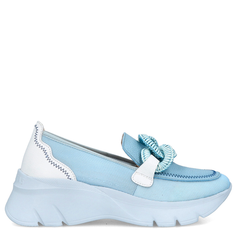 Sportowe mokasyny z ozdobą - HISPANITAS HV254050 BŁĘKITNE