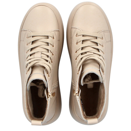 Wysokie sneakersy damskie - FILIPPO DBT6338/24 BEŻOWE