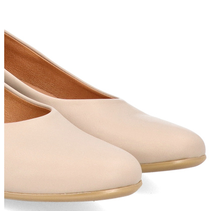 Niskie czółenka z powiększoną tęgością H - TYMOTEO P1019 BEŻOWE