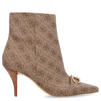 Botki na szpilce premium - GUESS SILENE2 FL8SILLEA10 BEŻOWE