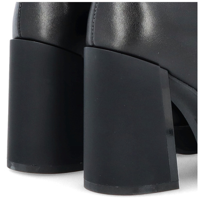 Skórzane botki na platformie - FILIPPO DBT6546/24 CZARNE