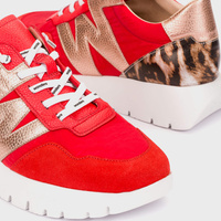Hiszpańskie sneakersy premium - WONDERS A-24100 CZERWONE