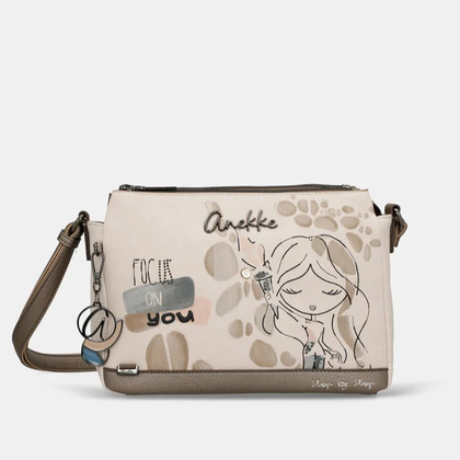 Torebka damska trzykomorowa - ANEKKE MUSE OLYMPIA 42743-184