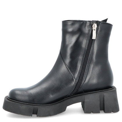 Botki damskie skórzane - TYMOTEO 2169 CZARNY