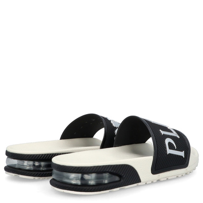 Klapki premium - PLEIN SPORT PACS USG0028 BIAŁO-CZARNE