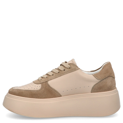 Skórzane sneakersy damskie - FILIPPO DP6047/24 BEŻOWE