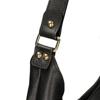 Torebka worek ze skóry - TOSCANIO F118 CZARNA