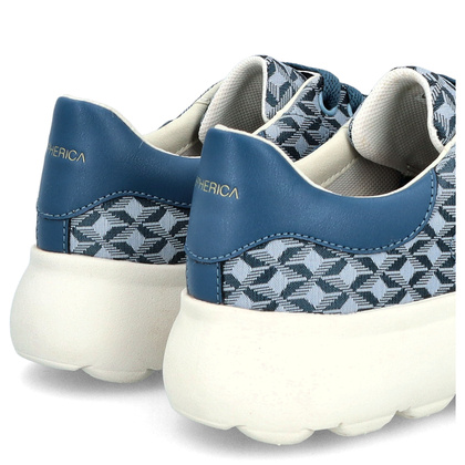 Lekkie sneakersy damskie - GEOX D.SPHERICA D55TCD NIEBIESKIE