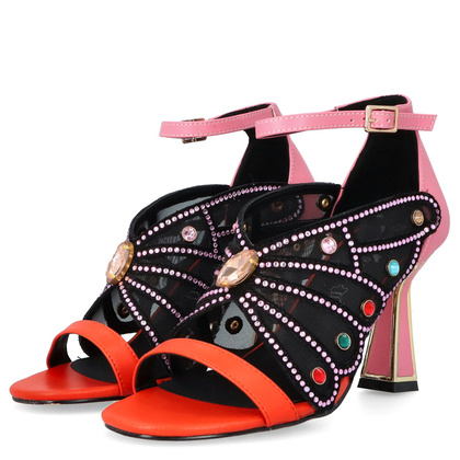 Ekskluzywne sandały słupku - SCAVIOLA S-199 KOLOROWE