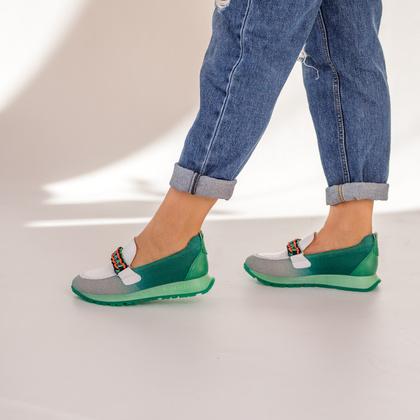 Hiszpańskie półbuty - HISPANITAS BHV253948 ZIELONE