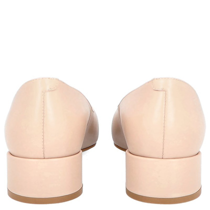 Czółenka na niskim obcasie - KOTYL 9921 BEŻOWE