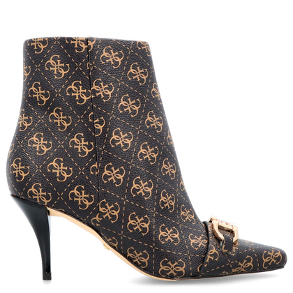 Botki na szpilce premium - GUESS SILENE2 FL8SILLEA10 BRĄZOWE