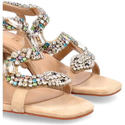 Hiszpańskie zdobne sandały - ALMA EN PENA V240701 BEŻOWE