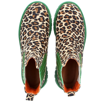 Kolorowe sztyblety - TYMOTEO A1001 PANTERA ZIELONY