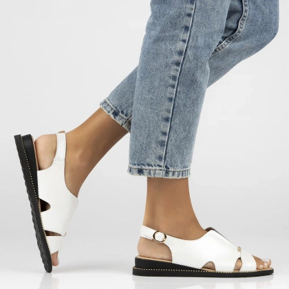 Lekkie sandały ze skóry - FILIPPO DS4470/25 BIAŁE