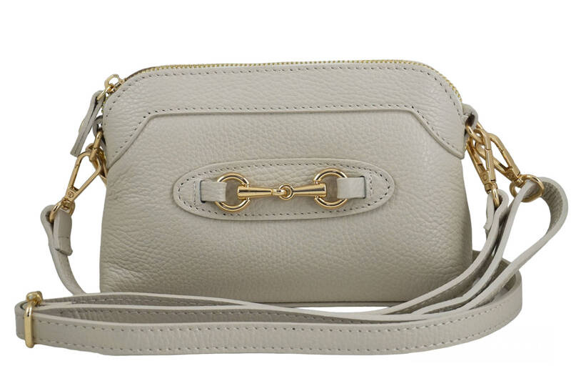 Mała torebka wieczorowa ze skóry - BARBERINIS 967-10 BEŻOWA