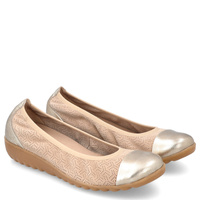 Wygodne baleriny ze skóry - CAPRICE 9-22103-42 BEŻOWE