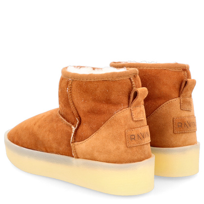 Skórzane śniegowce damskie - RAVINI 23 260 CAMEL