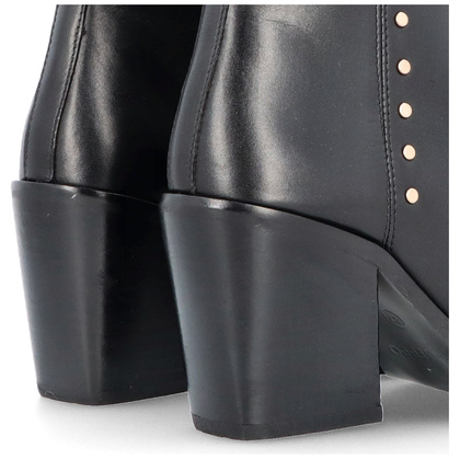 Skórzane kowbojki na słupku - GIOSEPPO 73577 CZARNE