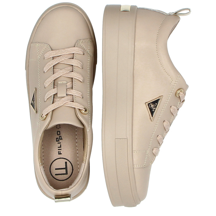 Sportowe buty damskie - FILIPPO DP3533/25 BEŻOWE LICO