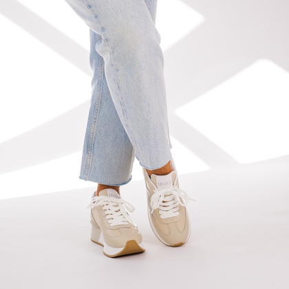 Sneakersy premium - LIU JO DREAMY 03 BF4039 PX527 BEŻOWE