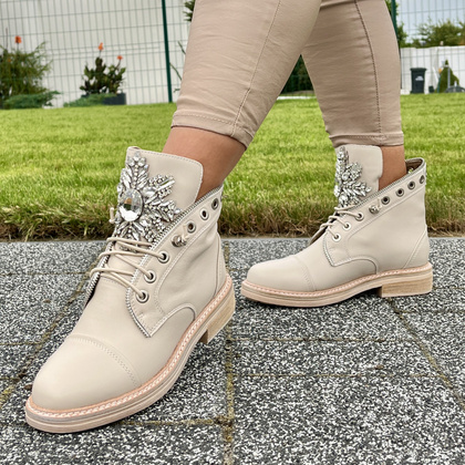 Hiszpańskie botki premium - ALMA EN PENA I240750 BEŻOWE