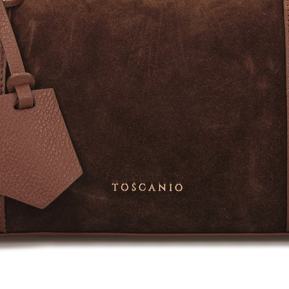 Torebka skórzana - TOSCANIO G163 BRĄZOWY