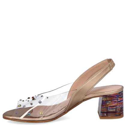 Silikonowe czółenka - BRENDA ZARO T4025A RÓŻOWO ZŁOTE