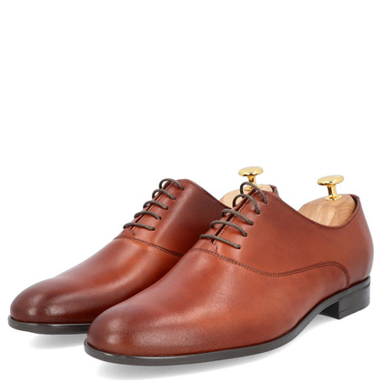 Eleganckie półbuty męskie - TAPI A-7174 BRĄZOWE