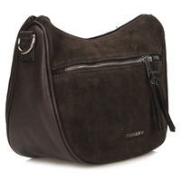 Skórzana torebka - TOSCANIO G139 CIEMNY BRĄZ
