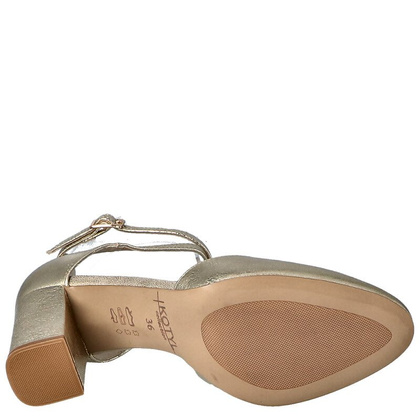 Czółenka z zapięciem - KOTYL 7101 ZŁOTY LICO