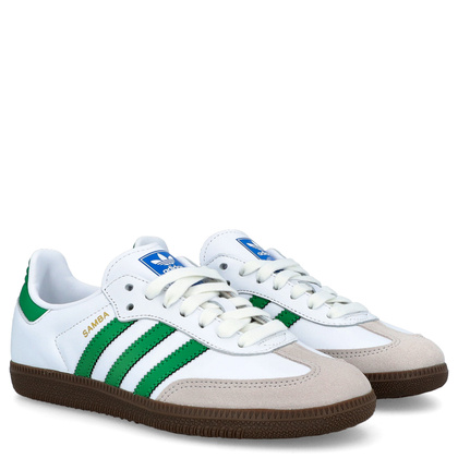 Sneakersy niskie - ADIDAS SAMBA OG BIAŁO-ZIELONE