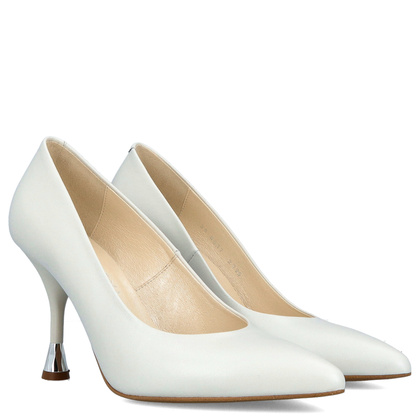 Ślubne szpilki - KOTYL 8517 ECRU PERŁA