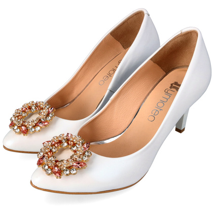 Duże okrągłe klipsy do butów - TYMOTEO LOVE T51 ZŁOTE