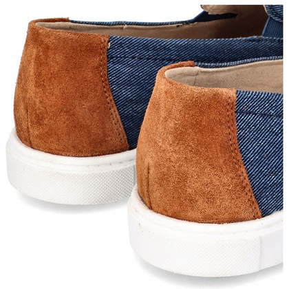 Wsuwane półbuty męskie - CAPRICE 9-14800-42 JEANSOWE