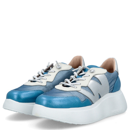 Lekkie sneakersy damskie - WONDERS A-3622 BŁĘKITNE