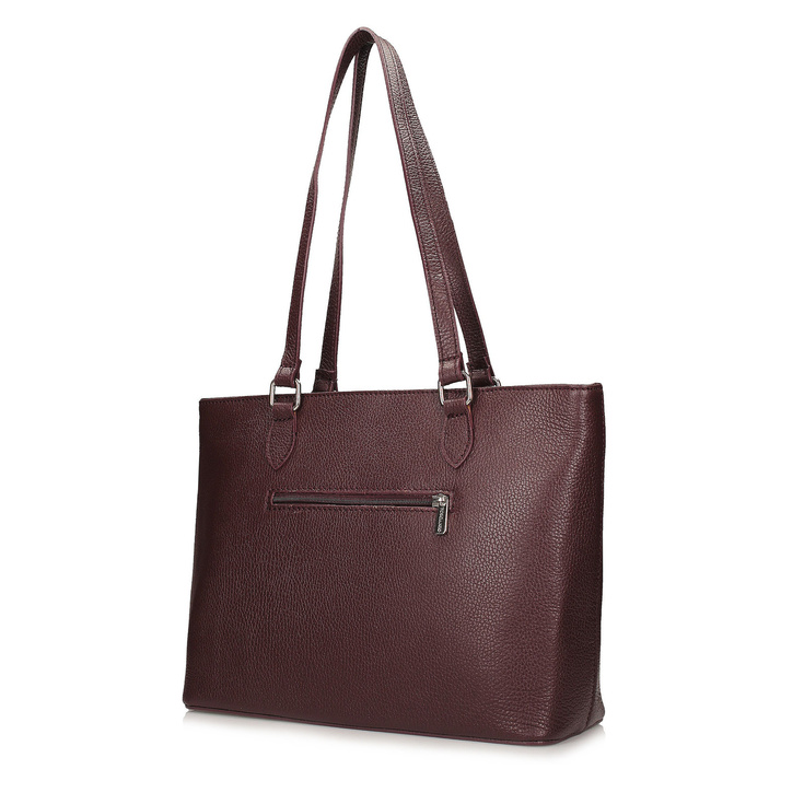 Torebka skórzana - TOSCANIO F232 BORDOWA