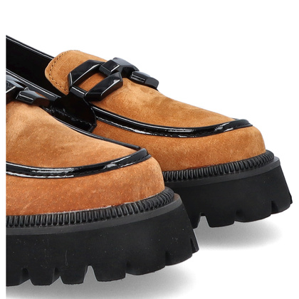 Eleganckie mokasyny z klamrą - FILIPPO DP6486/24 MUSZTARDOWE