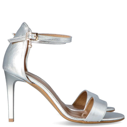 Sandały na szpilce - TYMOTEO LALA SREBRNE