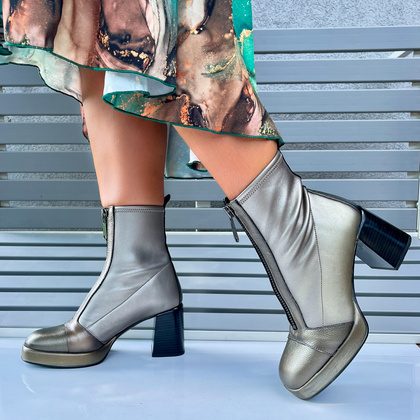 Botki na platformie - HISPANITAS HI243658 ANTRACYT